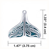Whale Tail Aboriginal Sterling Silver Pendant (Large Version) TPD4877 - DiveSilver Jewelry